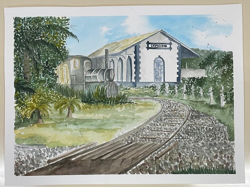 Centro Cultural Jorge Zanatta recebe mostra ‘Descubra Criciúma com a Arte Aquarela’