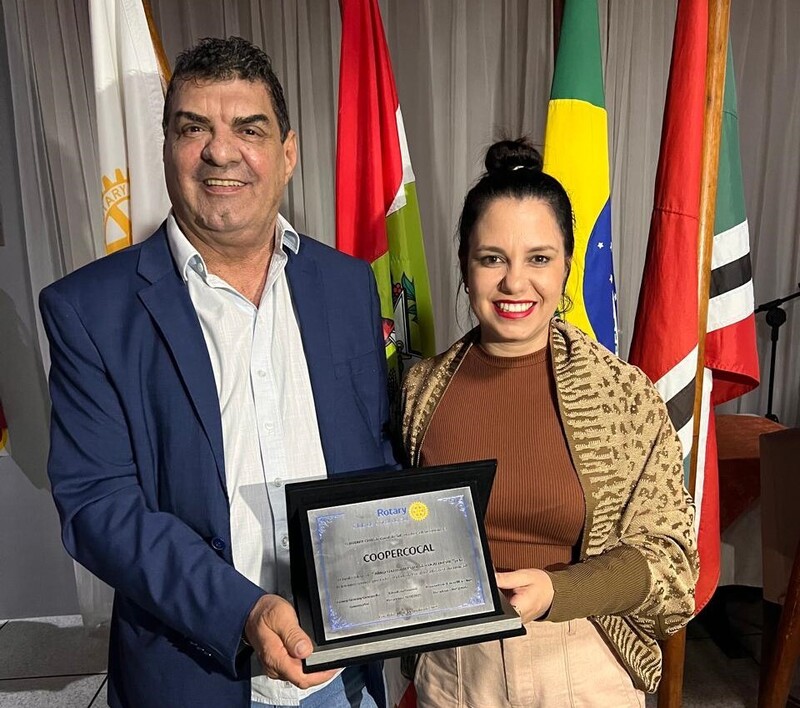 Coopercocal é homenageada pelo Rotary Club de Cocal do Sul