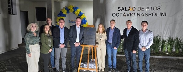 Morro da Fumaça inaugura Espaço do Empreendedor e homenageia Octávio Naspolini