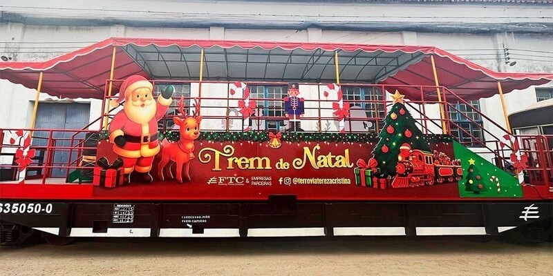 Trem de Natal leva magia às comunidades do Sul de Santa Catarina