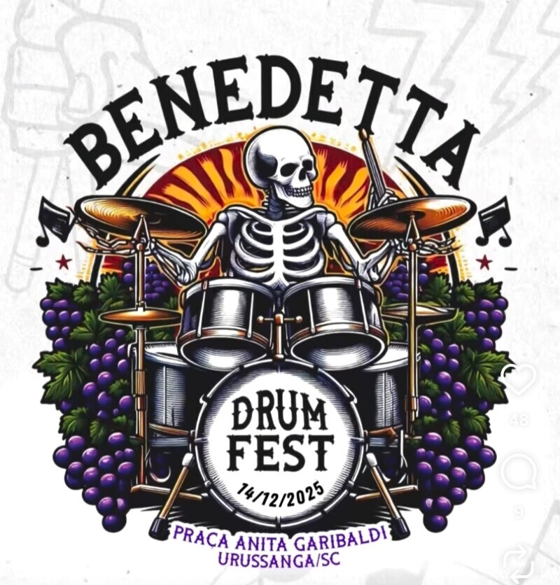 Neste domingo tem o 2º Benedetta Drum Fest em Urussanga 