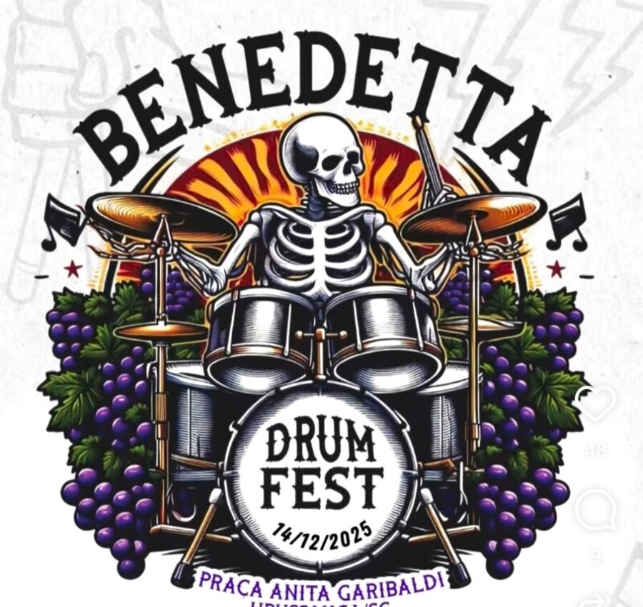 Neste domingo tem o 2º Benedetta Drum Fest em Urussanga 