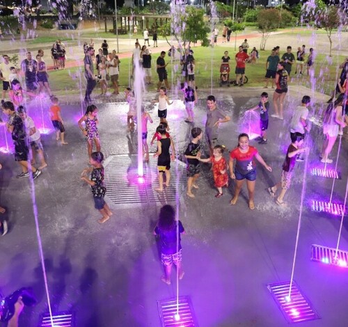 Parque da Prefeitura de Criciúma ganha chafariz interativo