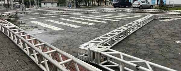 Estrutura da Festa do Colono 2026 começa a ser montada em Siderópolis