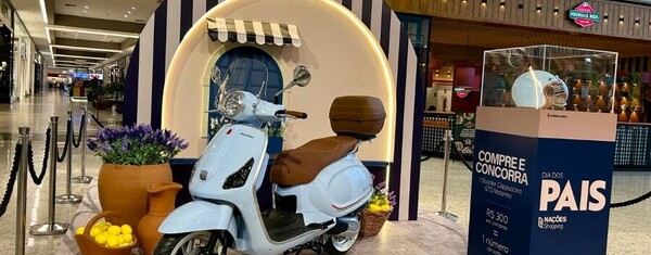Promoção de Dia dos Pais: Nações Shopping sorteia scooter Motorino