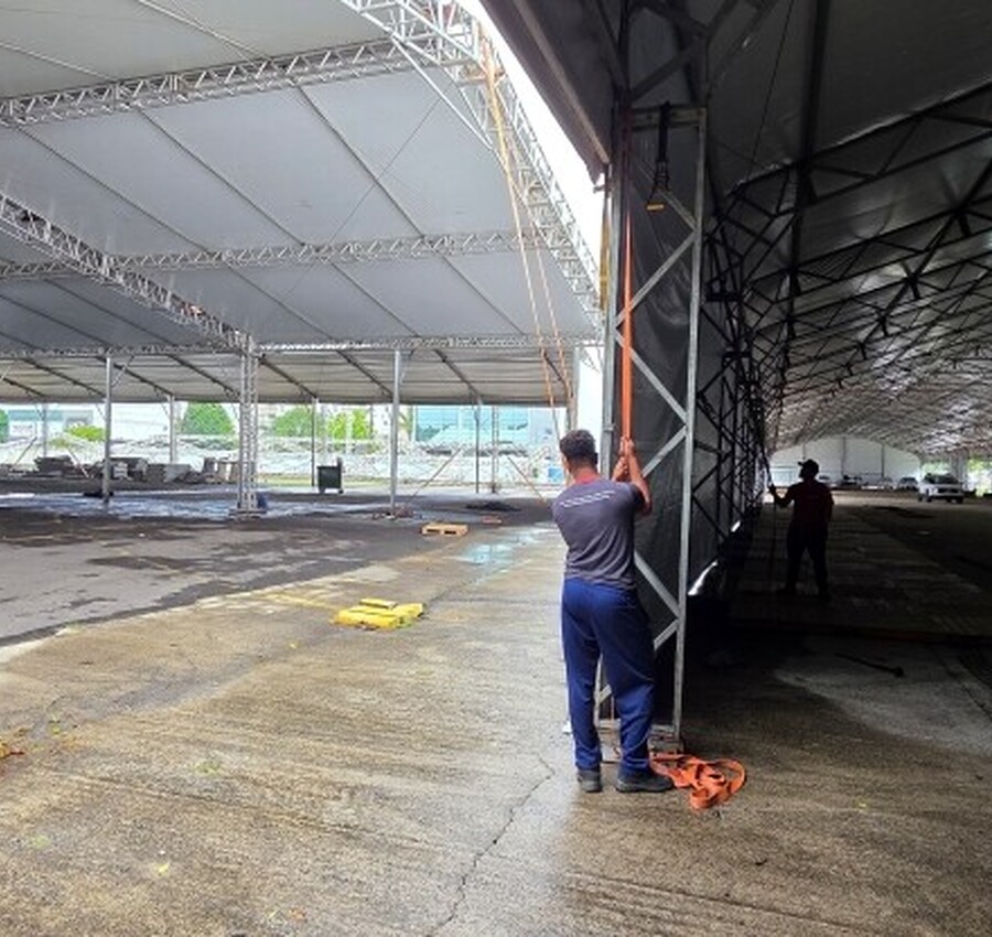 AgroPonte 2026 entra na reta final de montagem; confira horários, ingressos e estacionamento