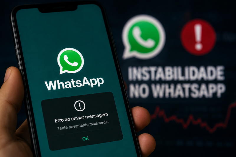 WhatsApp apresenta instabilidade e usuários relatam falhas no envio de mensagens