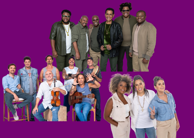 Shows gratuitos: Dazaranha, Entre Elas e Fundo de Quintal no Sesc Verão