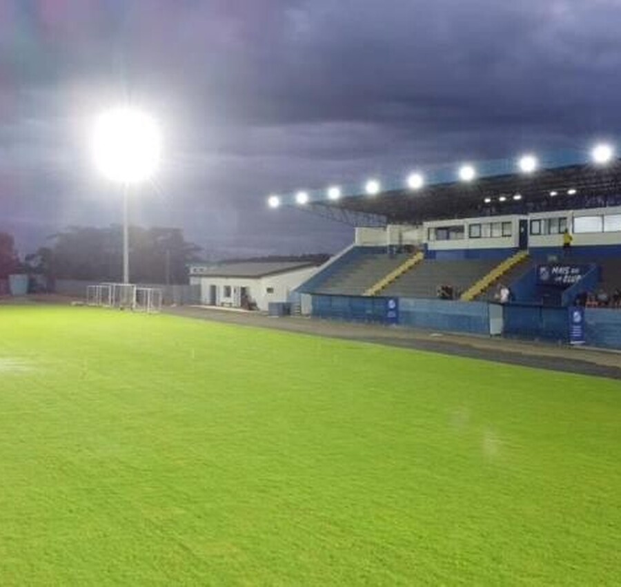 Estádio do Caravaggio ganha iluminação: duelo diante do Caxias será evento teste