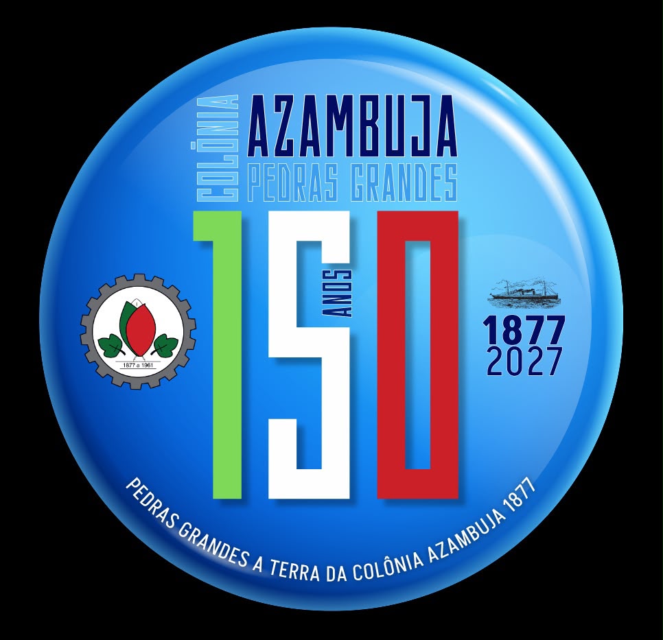 Logomarca Azambuja 150 anos de colonização italiana, Pedras Grandes